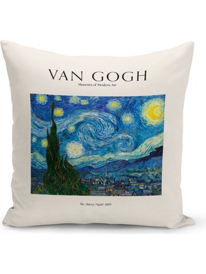 Woodhub Sanat Serisi Çift Tarafı Dijital Baskılı Kırlent Kılıfı (Art Cushion Cover)