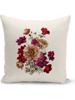 Woodhub Flower Serisi Çift Tarafı Dijital Baskılı Kırlent Kılıfı (Cushion Cover)
