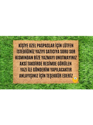 P Parla Kapı Önü Paspası Kişiye Özel Yazı Yazılır Koko Model Deniz Yıldızı PK-1600