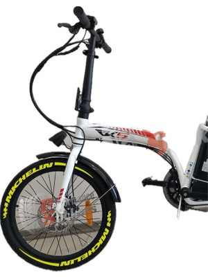 Michelin + Şerit Elektrikli Bisiklet Lastik Yazısı 8 Adet Rks E-Bike Lastik Stickeri Lastik Stiker Sarı