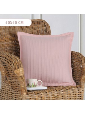 Woodhub Örgü Desenli Pike Yastık Kılıfı | 40x40 ( 1 Adet )