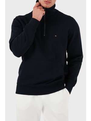 Tommy Hilfiger Pamuk Regular Fit Yarım Fermuarlı Dik Yaka Sweat Erkek Sweat MW0MW37238 Dw5