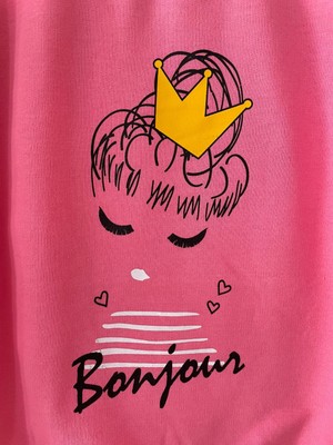 Baskılı Pembe Çocuk Sweatshirt