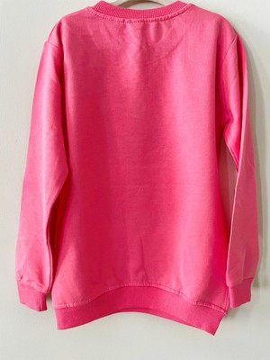 Baskılı Pembe Çocuk Sweatshirt