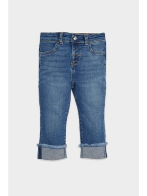 DeFacto Kız Bebek Straight Fit Duble Düz Paça Cepli Jean Pantolon D1534A524AU