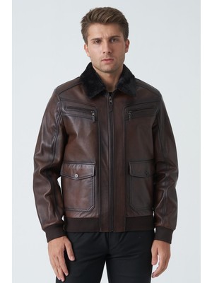 White Stone Armagh 5005 Slim Fit Torba Cep Kuzu Derisi Mont Fındık