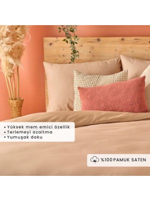 Bella Maison %100 Pamuk Saten Supreme Basic King Size Nevresim Seti Vizon (240X220 Cm)