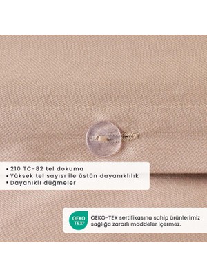 Bella Maison %100 Pamuk Saten Supreme Basic King Size Nevresim Seti Vizon (240X220 Cm)