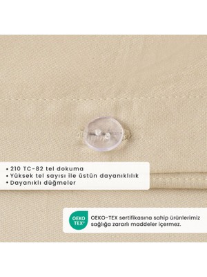 Bella Maison Pamuk Saten Supreme Basic King Size Nevresim Seti Bej (240X220 Cm)