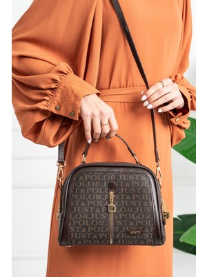 Just Polo Kadın Siyah 4 Bölmeli Ayarlanabilir Çapraz Askılı Omuz Çantası MDS1267