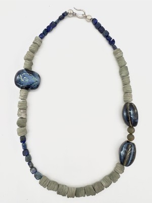 L'atelier Des Perles Bourges Necklace Doğal Lapis Taşlı,el Yapımı Seramik ve Toprak Boncuklu Kolye