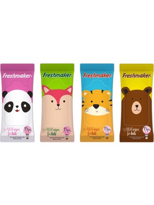 Freshmaker Kids Islak Cep Mendili 15 Adet x 4 Paket