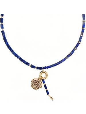 L'atelier Des Perles Lorient Necklace Lapis Lazuli Doğal Taşlı Kolye