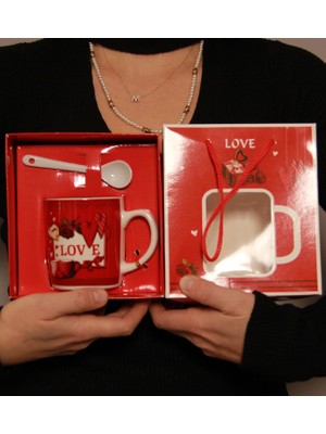 Kişiye Özel ve Sevgiliye Özel Hediye Çantalı Kupa Seti