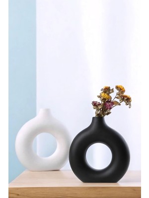 Dekoratif Vazo Seti Obje Ev Dekorasyon Masa Üstü Dekor Vazo Seti Model 23