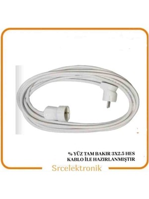 Viko Tekli 12 ile 40 Metre Topraklı Uzatma Seyyar Hes Kablolu Askılı ( 3x2.5 % Yüz Ttr Tam Bakır) Tseli HO5VV