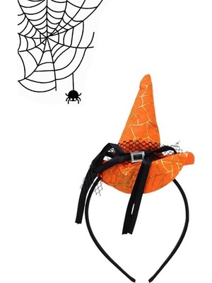 Kapella Halloween Şapkalı Cadı Taç Turuncu AST6500-1
