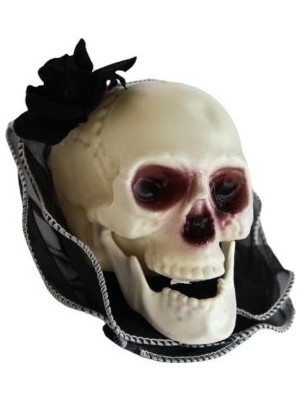 Kapella Halloween Kuru Kafa Toka-Broş Siyah