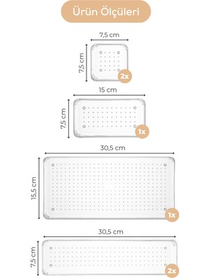 Vienev 6lı Çekmece Içi - Dolap Içi Banyo Makyaj Takı Düzenleyici Organizer