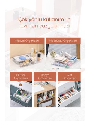 Vienev 6lı Çekmece Içi - Dolap Içi Banyo Makyaj Takı Düzenleyici Organizer