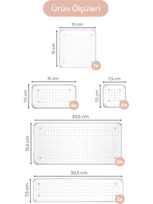 Vienev 14LÜ Dolap Içi-Çekmce Içi Kozmetik Takı Aksesuar Düzenleyici Organizer