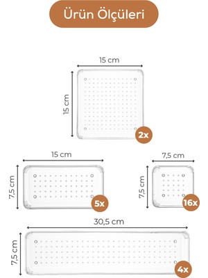 Vienev 27LI Dolap Içi-Çekmce Içi Kozmetik Takı Aksesuar Düzenleyici Organizer