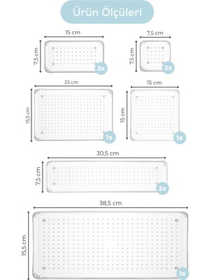 Vienev 10LU Dolap Içi-Çekmce Içi Kozmetik Takı Aksesuar Düzenleyici Organizer