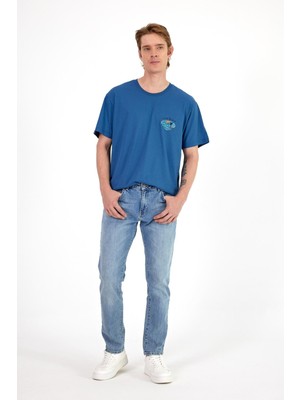 Erkek Daniel Med Blue Straight Fit Jean Pantolon