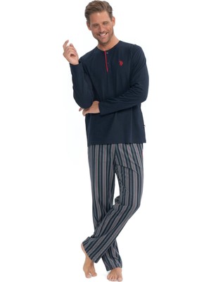 U.s. Polo Assn. Erkek Uzun Kollu Patlı Penye Eşofman Pijama Takımı S25843