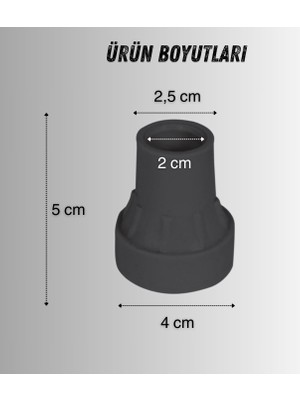 Aps Baston Lastiği Yumuşak Kaymaz Taban Baston Asa Ucu Yüksek Kalite 4'lü Avantaj Paket