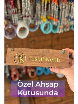 Tesbihkenti Küre Tane Mor Sürmeli Toz Kehribar Tesbih