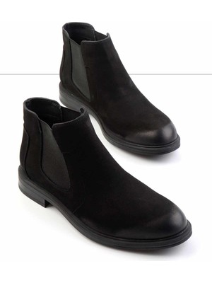 Bambi Siyah Nubuk  Erkek Bot & Bootie E02011009201