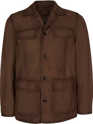 Arnie Kahve Erkek Süet Deri Ceket