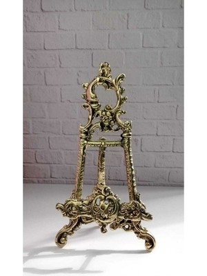 Tekno Trust Pirinç Şövale Çerçeve Dekoratif Tabak Tablo Tutucu Dekoratif Obje