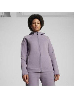 Puma Evostrıpe Kadın Full-Zip Sweatshirt Mor Dik Yaka Rahat Kesim Sezonluk