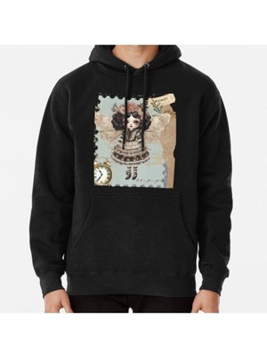 Hvit Stein Unisex Vintage Surreal Fairy Art Dark Halloween Baskılı Sweatshirt