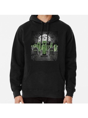 Hvit Stein Unisex Creeper Graveyard Baskılı Sweatshirt