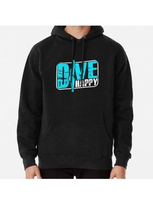 Hvit Stein Unisex Diving Scuba Dive Freediving Dive Happy Baskılı Sweatshirt