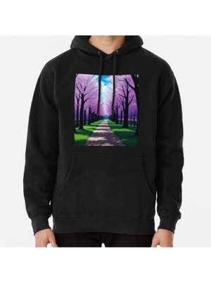 Hvit Stein Unisex Path Among The Trees, Beautiful Scene Baskılı Sweatshirt