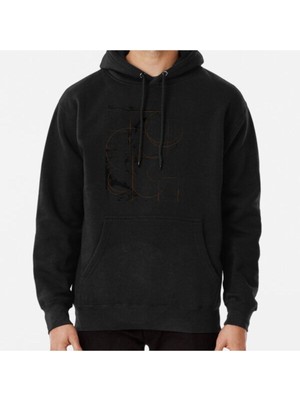 Hvit Stein Unisex B/w Elephant Outlines Baskılı Sweatshirt