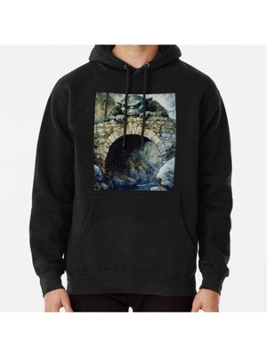 Hvit Stein Unisex Troll Bridge Baskılı Sweatshirt