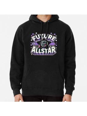 Hvit Stein Unisex Kids Hockey Baskılı Sweatshirt