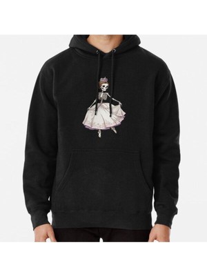 Hvit Stein Unisex Skeletons Dancing Baskılı Sweatshirt