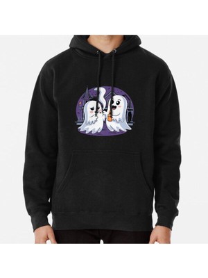 Hvit Stein Unisex Spooky Buddies: A Halloween Haunt Baskılı Sweatshirt