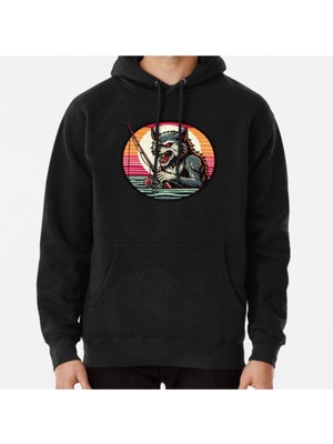Hvit Stein Unisex A Werewolf Going Fishing. Baskılı Sweatshirt