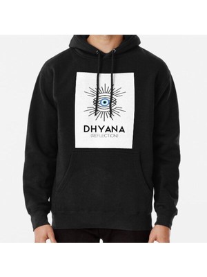 Hvit Stein Unisex Dhyana Reflection Evil Eye Symbol Baskılı Sweatshirt