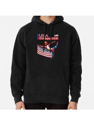 Hvit Stein Unisex Usa Sports Gymnastics Baskılı Sweatshirt