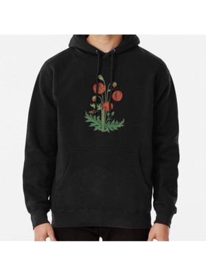 Hvit Stein Unisex Red Poppies Baskılı Sweatshirt