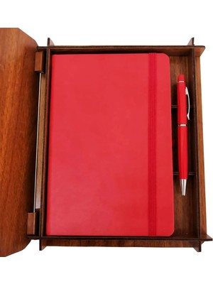 Ahşap Kutulu Defter Kalem