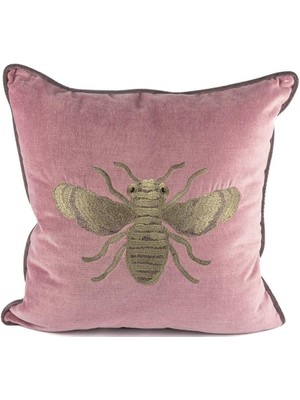 Woodhub Arı Pembe Yastık Kırlent 55x55